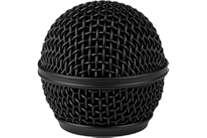 TALENT SOUND & LIGHTING Talent DM-RGB Black Microphone Ball Head Mesh Grill for Shure SM58 BETA58 SM58LC SV100 RK143G PGX2