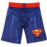 INTIMO DC Comics Superman Boxer Briefs Suit and S Shield Logo Snug Fit Adult Supportive Underwear