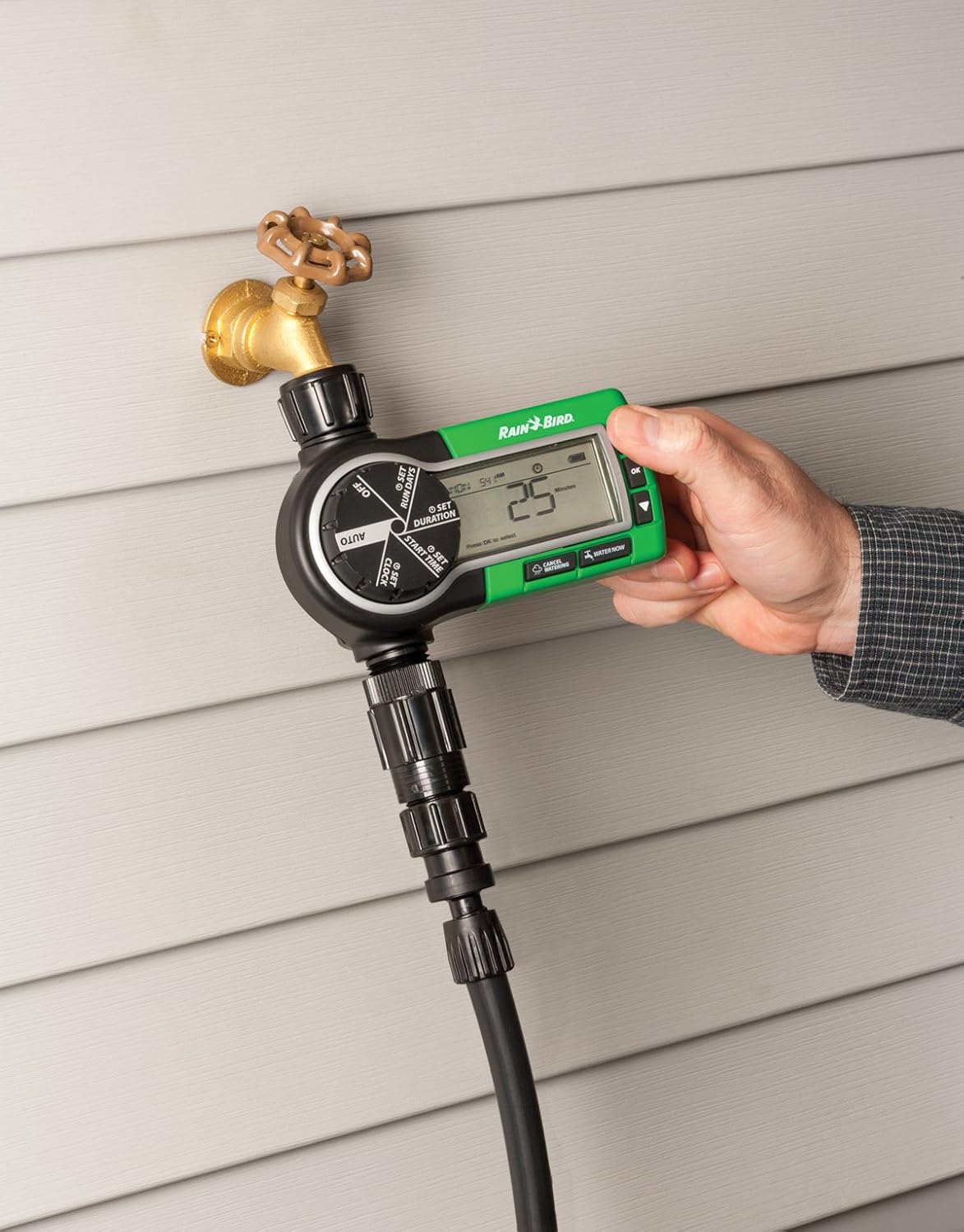 Rain Bird 1ZEHTMR Professional Grade Electronic Digital Hose End Timer/Controller, One Zone/Station, Battery Operated : Watering Timers : Garden & Outdoor