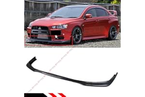 CUZTOM TUNING JDM RAL Style Front Bumper Lip Spoiler Splitter Compatible With 2008-2015 Mitsubishi EVO X 10 MR