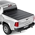 Tono King Low Profile Hard Folding Aluminum Truck Bed Tonneau Cover Compatible with 2019-2025 Dodge Ram 1500 & 2500 6' 4" Bed Without Ram Box (76.3"), Quad-Fold Style