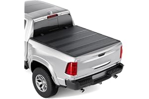 Tono King Low Profile Hard Folding Aluminum Truck Bed Tonneau Cover Compatible with 2019-2026 Dodge Ram 1500 5' 7" Bed Without Ram Box (67.4"), Quad-Fold Style