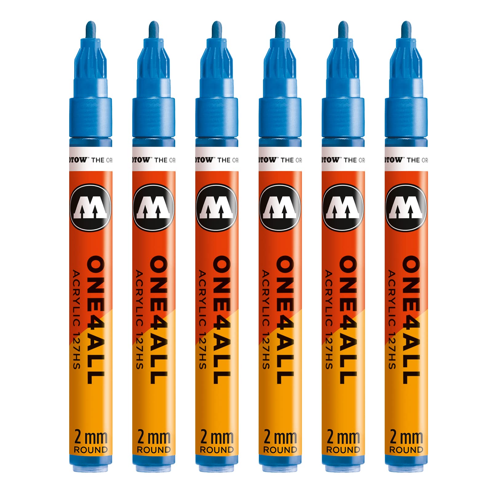 Molotow MO127302 One4All 127HS # 224 Marker Pen – Metallic Blue (Pack of 6