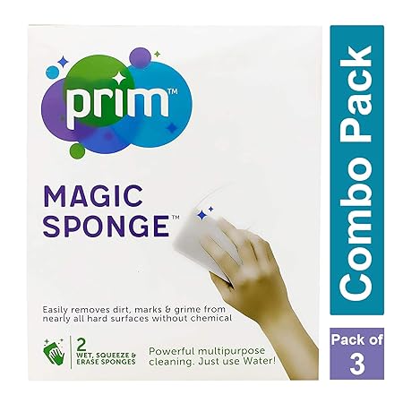 Prim Cleaner Magic Sponge - 2 Pieces (Pack of 3)