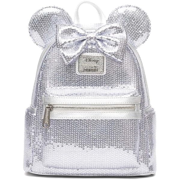 MINI ZAINO LOUNGEFLY Minnie Mouse Disney Vintage Retro Nero Macchie