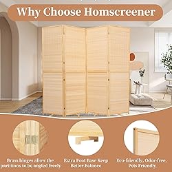 Room Divider Folding Privacy Screens, Hand-Made