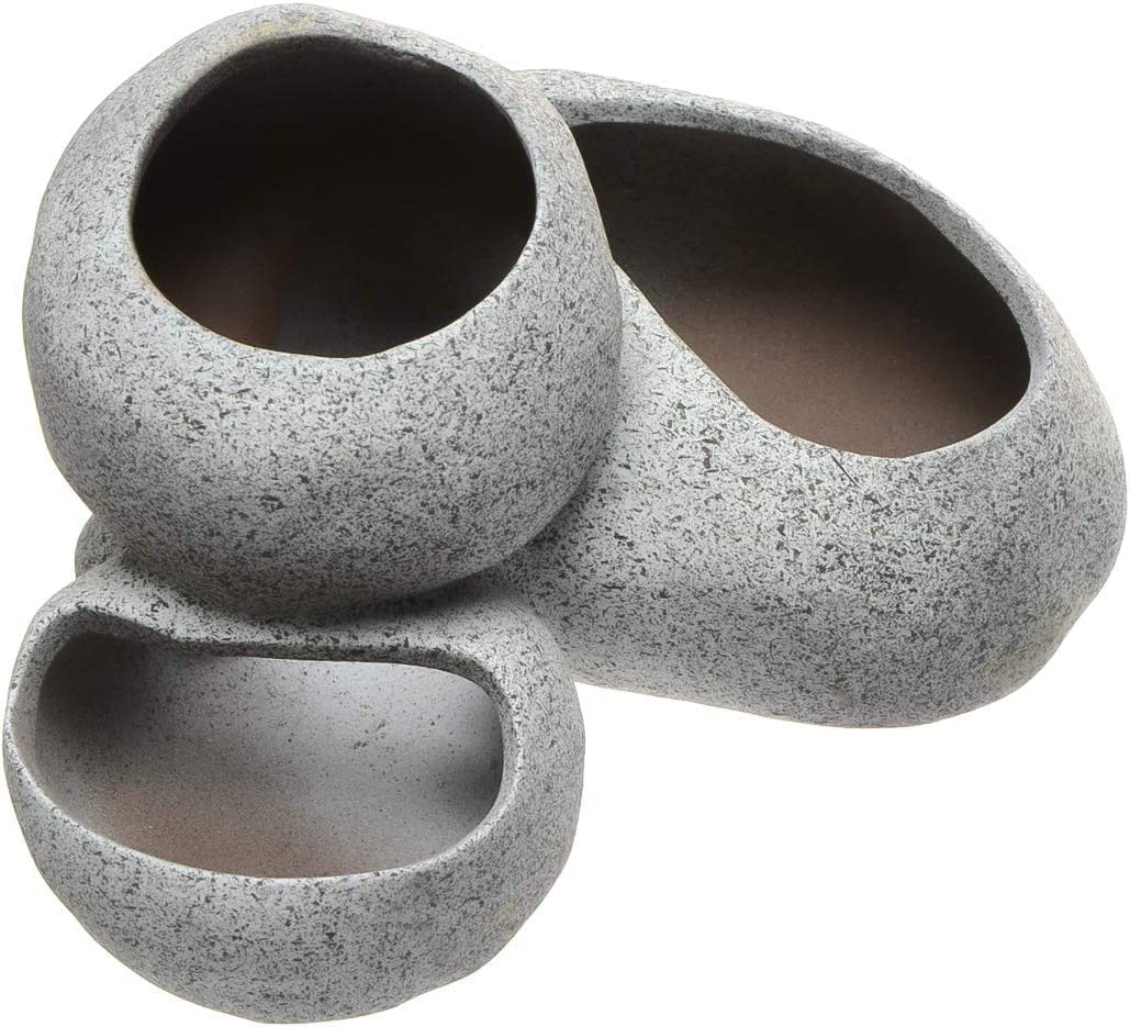ANMOO Fish Tank Cave Aquarium Hideaway, Non-Toxic Ceramic Rock Decor for Fish Shrimp Breeding Hiding Playing