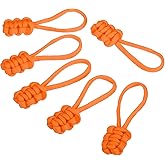 PATIKIL Zipper Pulls Replacement, 6 Pack Extension Cord Handle Fix Pull Tab Extender Fixer Slider Head Repair Kit for Luggage Backpack Jacket, Orange