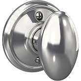 SCHLAGE Knob Non-Turning Lock, Bright Chrome (F170 SIE 625)
