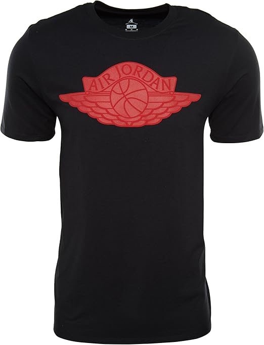 Nike Mens Air Jordan Wings Logo TShirt Black/Gym Red 878413011 Size X