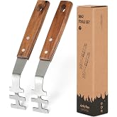 onlyfire Stainless Steel Grate Liftes Cooking Grid Lifter Gripper Picker | Grill Accessories BBQ Utensil Universal Grill Tool for Cast Iron and Stainless Steel Grates