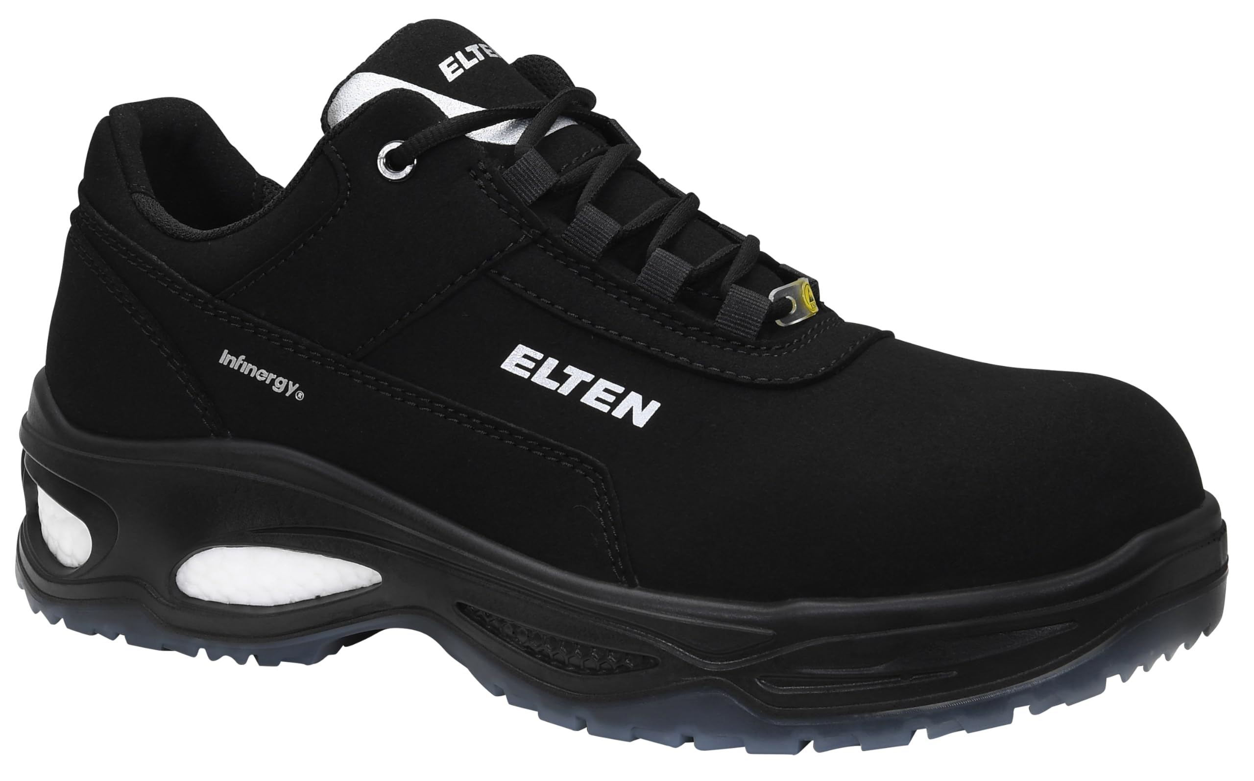 ELTEN Sicherheitsschuhe MILOW Low ESD S2, Herren, Textil, Kunststoffkappe (leichter als Stahlkappe), leicht, klassisch, Schwarz, Größe: 44