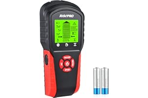 Stud Finder Wall Scanner, RISEPRO 7 in 1 Electric Multifunctional Stud Sensor Beam Finders, Wall Detector Center Finding with Large LCD Display and Audio Alarm for Wood, Studs, Metal, AC Wire