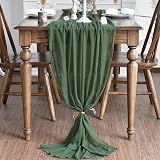 Artoid Mode Boho Forest Green Gauze Table Runner 400 cm view 3