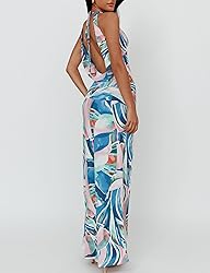 Women's 2025 Summer Satin Backless Elegant Dress