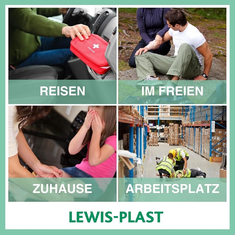 Reliance Medical Erste-Hilfe-Set Tasche – 160 Stück Überlebens-Kits – Sicherheits-Essentials für Reisen, Auto, Zuhause, Camping, Arbeit, Wandern, Urlaub – Packzubehör – Medium