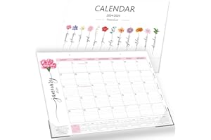 GUASS Desk Calendar 2024-2025 - Monthly Desk Academic Calendar 11.5 x 17 Inches Covers from January 2024 to June 2025 for School Home Office