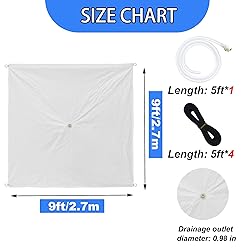 9 x 9ft Ceiling Leak Diverter with Hose and