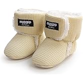 GDSDYM Baby Booties Cozy Fleece Slippers Soft Baby Shoes With Gripper Soles, Winter Infant Newborn Crib Sock Shoe Warm Footwear First Walkers