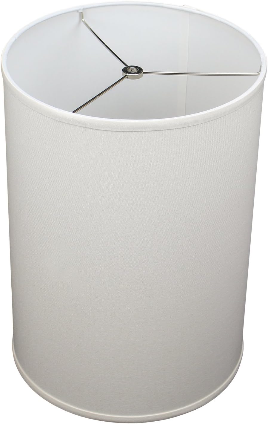 12" Diameter x 17" Height Drum Lampshade Retro Rustic Vintage Hardback USA Made (Cream)