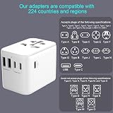 Diswoe Universal Travel Adapter with 2 USB A and 3 USB C Ports view 5