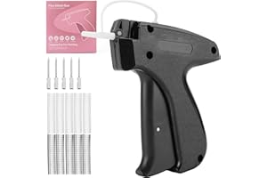 FONWILL Clothing Label Gun,Standard Retail Price Tag Labeling Gun Kit,Having 5 Needles, 1000 Micro Fasteners,Suitable for Store,Warehouse,Consignment,Yard Sale,etc.(Black-1)