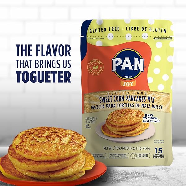 P.A.N SWEET CORN PANCAKES MIX – GLUTEN FREE EASY TO PREPARE 1 LB (PACK OF 1)