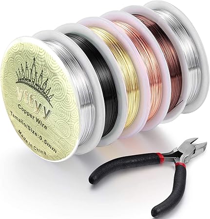 OTAOTP 24 Gauge/0.5 mm Craft Wire Kupferdraht,Deko-Draht zum Basteln