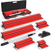 DEKEones Drywall Skimming Blade Set with Portable Case, Stainless Steel 6", 10",16", 24"&amp;32" Skimming Blades with 28"-62" Extension Handle, Drywall Finishing Tools for Plasterboard and Wallboard