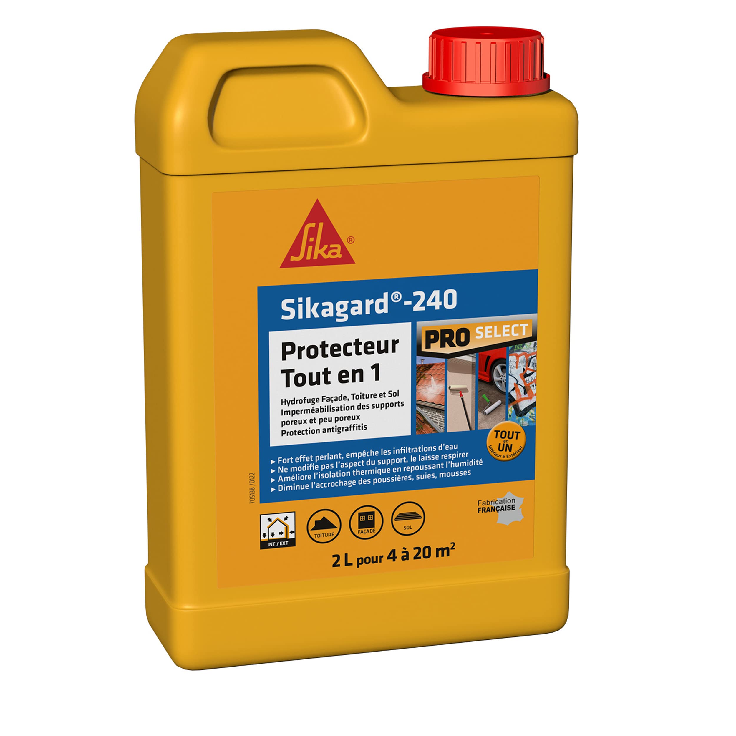 Sikagard Anti-Graffiti Protector All-in-1 for Roof/Wall/Decking, Yellow, 530228