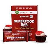 Paleovalley Superfood Bars, 10g Protein Snacks, 12 Pack, Red Velvet | Made With Organic Superfoods, Convenient for On-The-Go, Free From Gluten, Soy and Dairy