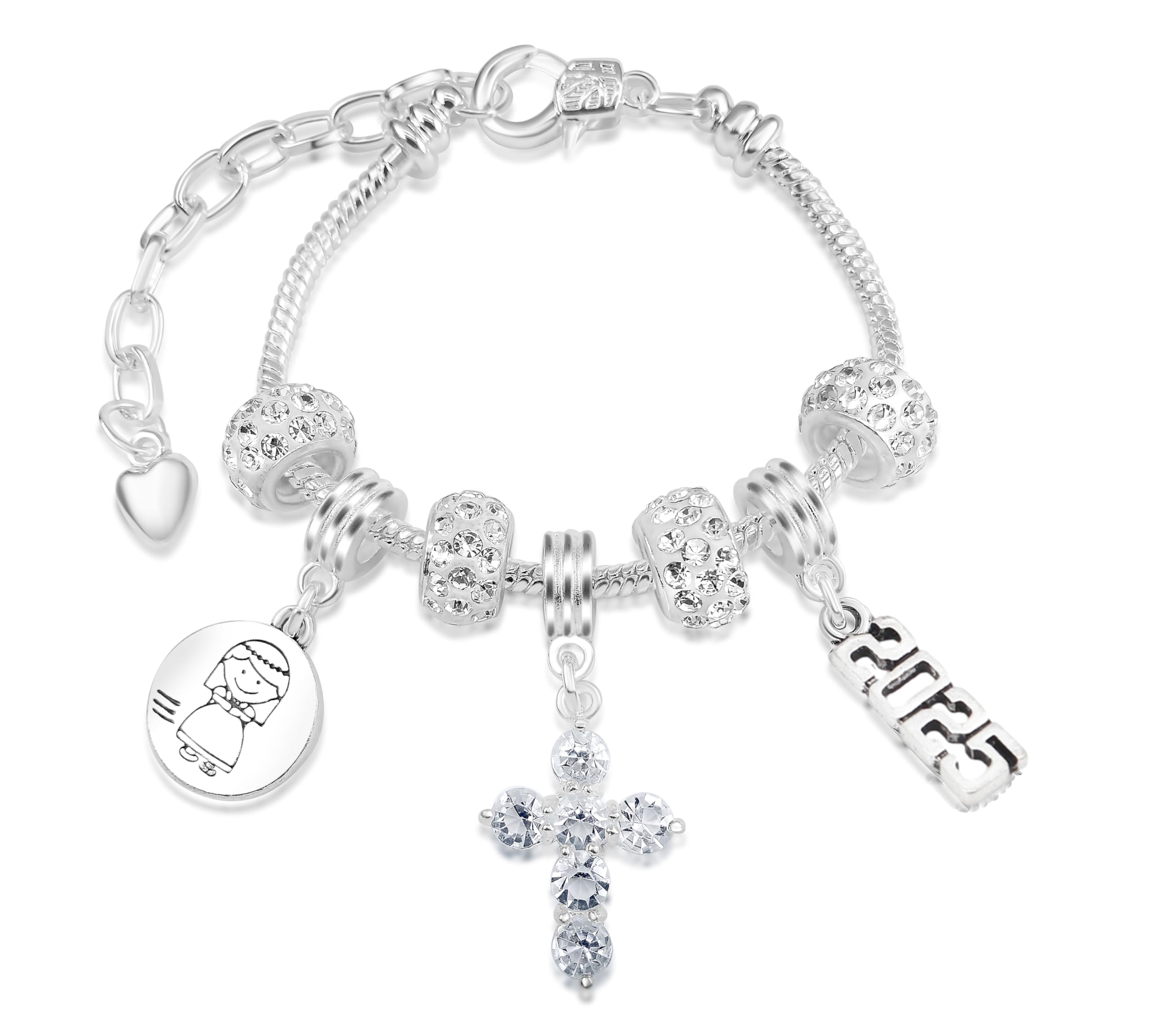 First Holy Communion Crystal Charm Bracelet and Gift Box (Style 5)