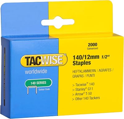 Tacwise 0348 Type 140/12mm Heavy Duty Galvanised Staples Pack of 2000