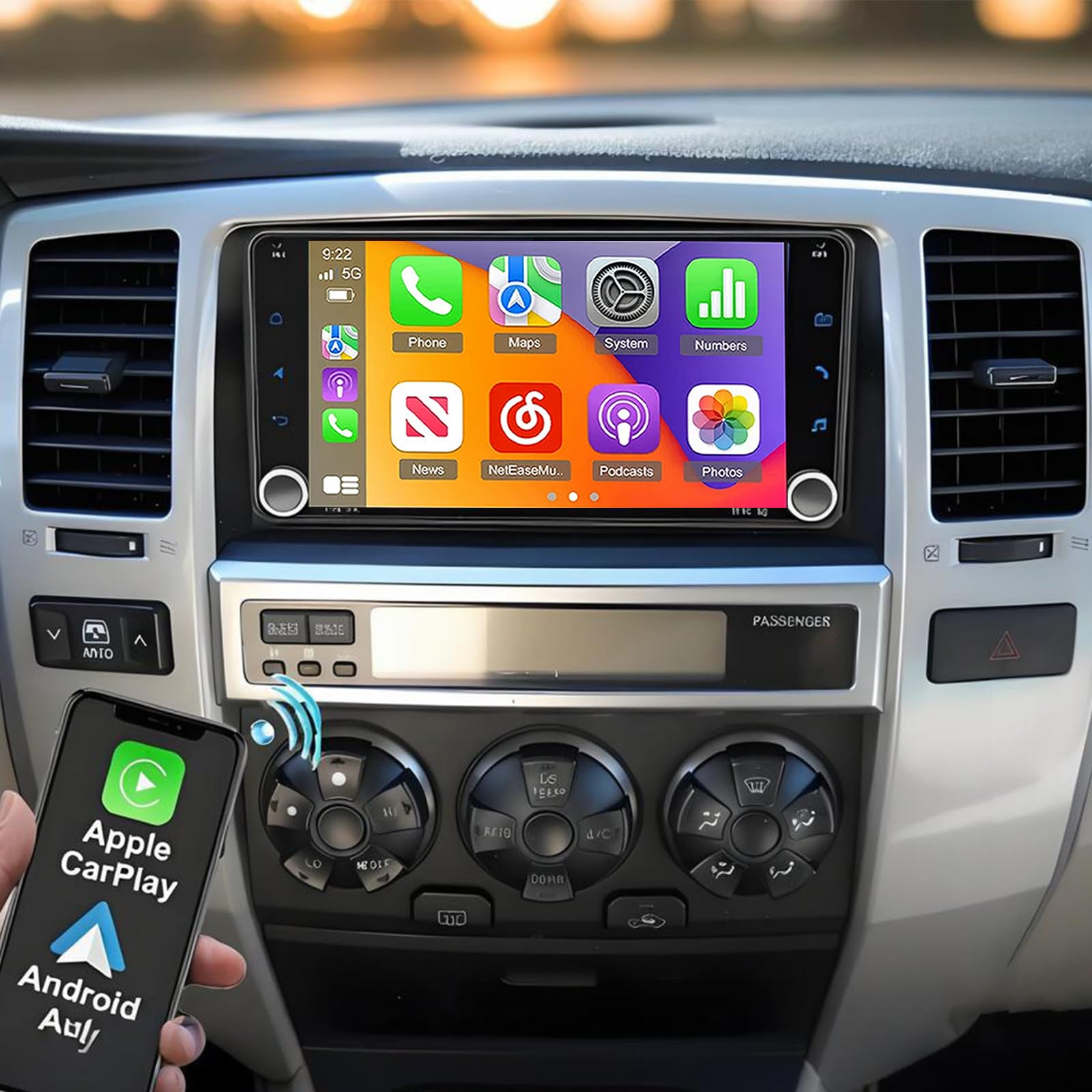 Photo 1 of Bobuluo 4+64G Android 13 car Stereo Radio for Toyota 4Runner 2003-2009,for Tundra 2003-2006 for Sequoia 2003-2007,7 IPS Touchscreen with CarPlay Android Auto GPS Navigation WiFi Bluetooth