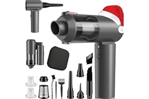 JYNSROU Car Vacuum Portable Cordless with 16000PA Ultra Suction 4-in-1 Foldable ​Air Duster & Brushless Motor Rechargeable Handheld Vacuum for Pet Hair, Car Seats, Home & Office Cleaning