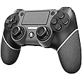 Wireless Controller For PS4, Black ps4 controller with Dual Vibration/ 6-Axis Motion Sensor/Audio Jack/Touch Pad/Share Button, Recharge Controller For PC, P-4 Accessories Perfect Adaptive Full Version 4/4 Pro/Slim.