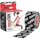 RockTape Extra Sticky Kinesiology Tape - Athletic Tape for Muscle Pain Relief, Injury Recovery - Microscopic Skin Lifting & Decompression - Sweat & Water Resistant