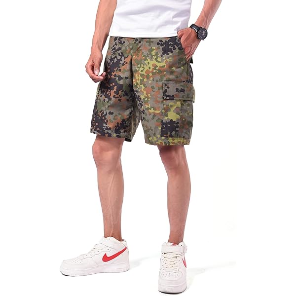Mens Camo Shorts Backbone Mens Army Tactical Military BDU