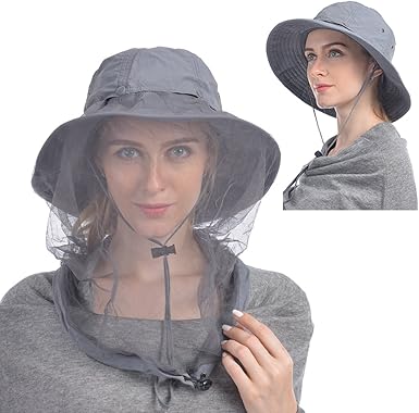 hat with face netting