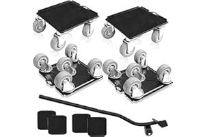 CONYEE Furniture Dolly 5 Wheels Heavy Duty Carbon Steel Panel Furniture Movers Large Size Furniture Lifter for Moving Heavy Furniture, Refrigerator, Sofa, Cabinet - Maximum Load 1300KG/2860LBS