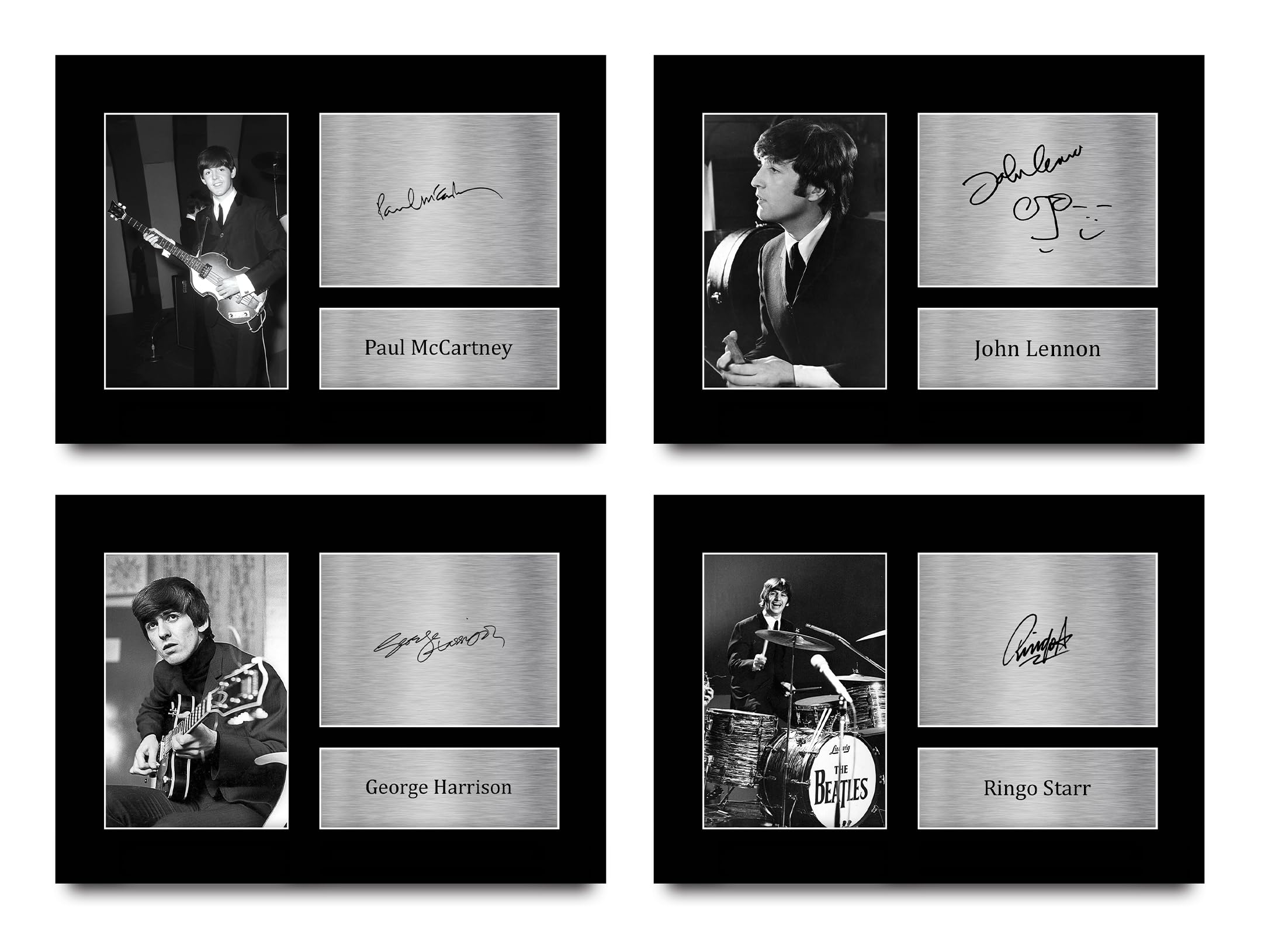 HWC Trading A4 Beatles Collection of All 4 Gifts Printed Signed Autograph Picture for Music Memorabilia Fans - A4 — image 1