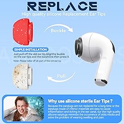4-Pair Replacement Ear Tips for AirPods Pro 2nd/1st