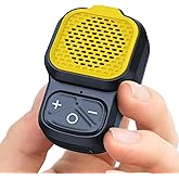 KAIY Clip On Bluetooth Speaker, Wearable Portable Bluetooth Speaker with Handsfree Call, Small Outdoor Speakers with IPX6 Waterproof and Dustproof, 10 Hour Perfect for Running Hiking, Yellow