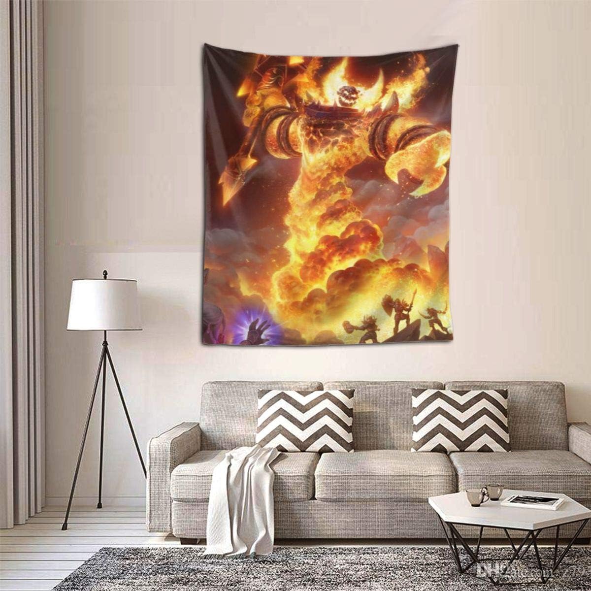 Yugy Anime Game World of Warcraft Flame Tapestry Wall