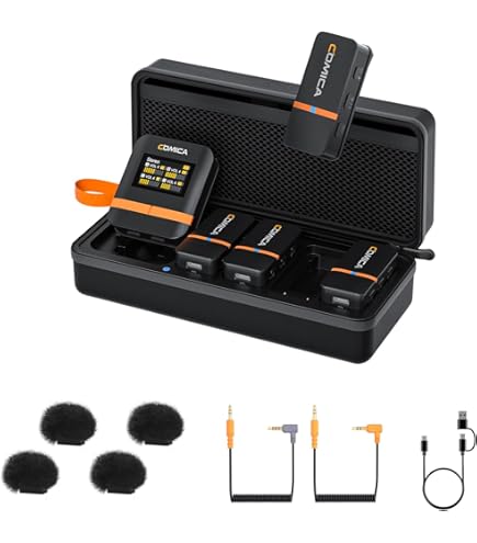 Amazon.com: COMICA Vimo Q 4 Channel Wireless Lavalier Microphone