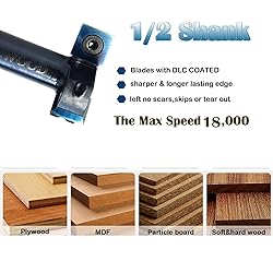 SICWOOD Spoilboard Surfacing Router Bit 1/2