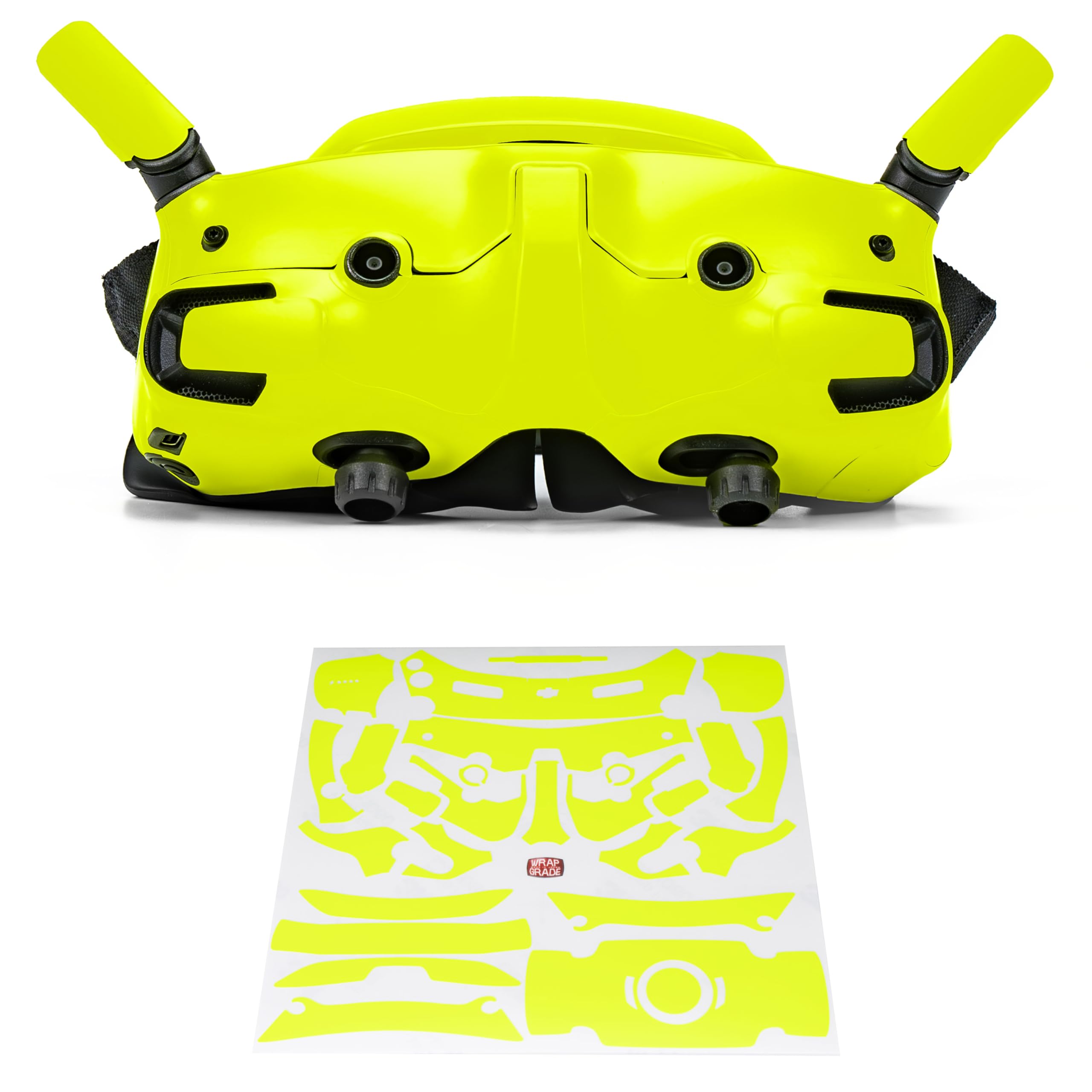 WRAPGRADE Skin Stickers for DJI Goggles 3 (Neon Yellow)