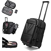 Baiwange Vacuum Rolling Backpack Travel-Compression Backpacks with Wheels,Air Pump,Usb,Tsa Lock,Rolling Backpack Luggage