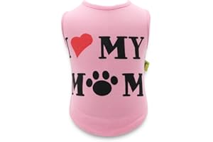 DROOLINGDOG I Love Mommy Dog Shirt Small Puppy Dog Shirts Small Dog Puppy Mommy Pet T Shirt for Small Dogs Girl