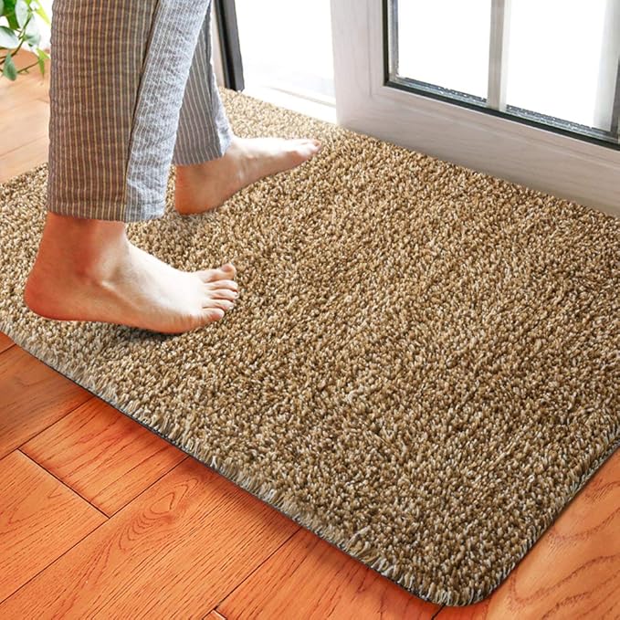 HOUSE DAY Magic Doormat Absorbs Mud Doormat No Odor Durable AntiSlip